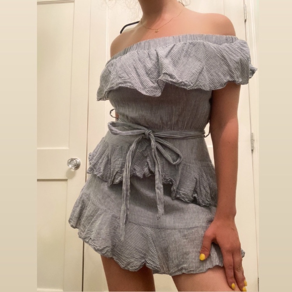 Off the shoulder ruffle dress